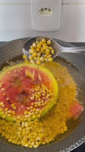 Unique Watermelon Oil Recipe in a Rustic Wok