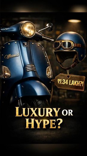 Vespa Officina 8 Launch Price ₹1.34 Lakh (2026) – New Colour & Matching Helmet Review