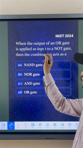 OR Gate + NOT Gate = ? 😱 NEET 2024 PYQ #physicsshorts #neetphysics #testpapers