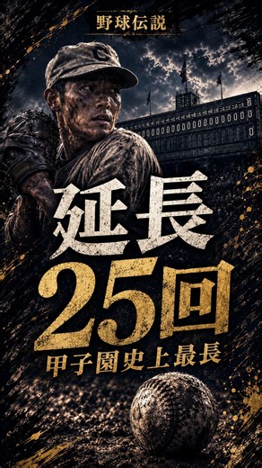 【延長25回】4時間55分…甲子園史に残る“終わらない試合” #野球 ＃甲子園 #野球伝説