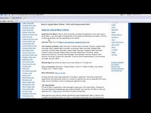 Macy's Job Application Online