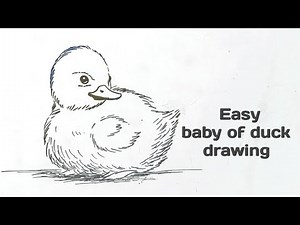 Easy duck drawing tutorial | simple and cute duck sketch for beginners, (‪@ps7drawing‬ )