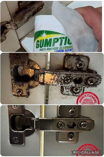 How to remove rust from hinges kitchen door ?