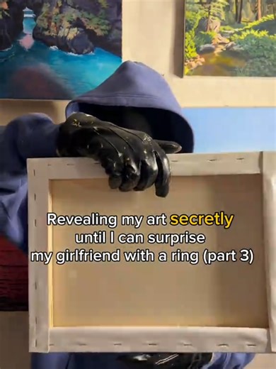 My favorite piece so far, it reminds me of us #artistoftiktok #art #oilpainting #painting #mrproposal #engagementring