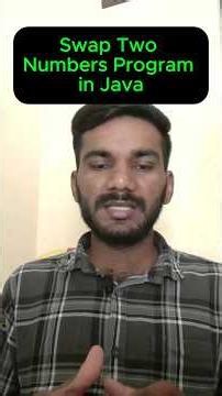 Swap Two Numbers in Java | Java Programs Telugu | Day 36 #Shorts