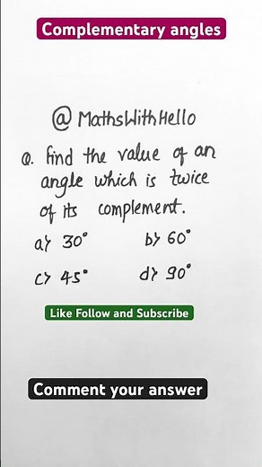 Complementary Angles , Lines and angles class 6,7,8,9 properties of angles Geometry #geogebra