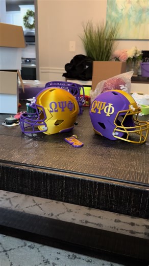 Mini Helmets Inspired by Omega Psi Phi Spirit