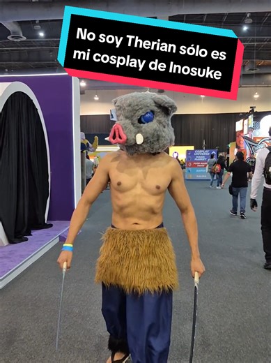 Ahora tengo que explicar que no soy un Therian, sino que sólo es mi cosplay de Inosuke. #therian #inosuke #cosplay #cosplayer #anime