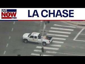 Watch: High-speed chase of truck in Los Angeles, driver temporarily gets away