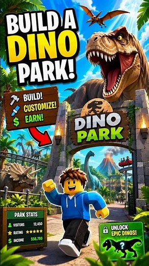 Roblox I Build My own Dinosaur Park 🦖🦕🦖😀😀😱😱🦖🦕🦖🦕
