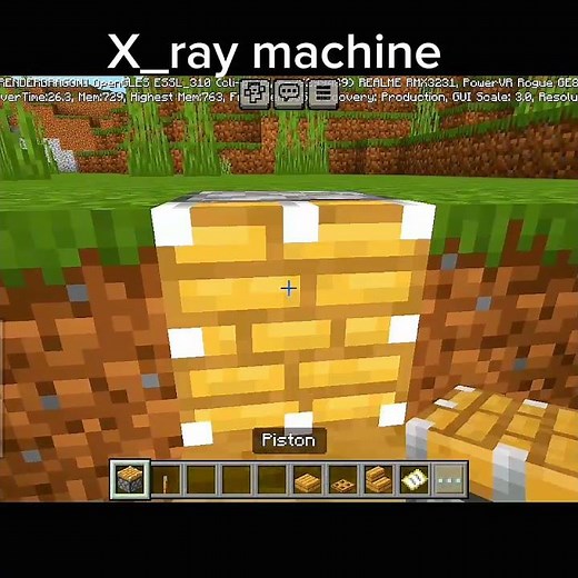 Minecraft x ray machine #minecraft #shorts #gaming