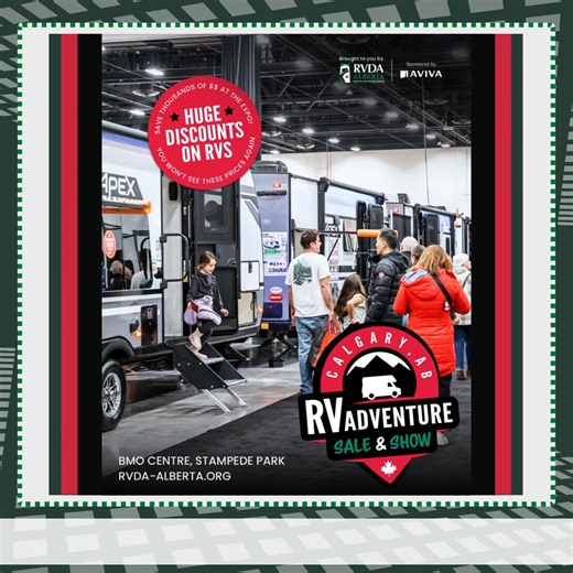 🚨 High River Autoplex & RV is proud to be part of the 2026 Calgary RV Adventure Sale & Show! Join us January 22–25 to explore our latest 2026 RV lineup, get all your RV questions answered by our knowledgeable team, and enjoy one of the best RV shows around. 👨‍👩‍👧 Kids attend for free, and you’ll also have the chance to win $25,000! 👉 Come find us at the show—you won’t want to miss it! 🚐✨ rvda-alberta.org #rvadventures #2026campingseason #HighRiverAutoplexRV | High River Autoplex & RV