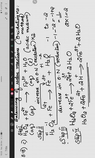 Balancing of redox reaction by oxidation no: method😊#cbse #ncert #neet #grade11 #chemistry