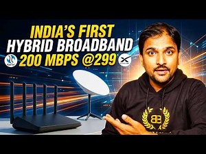 “India First Hybrid Broadband Internet – Fiber + Satellite Full Explainer in Telugu”