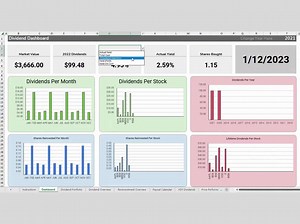 Best Dividend Tracker - Excel - Color Coded - Etsy