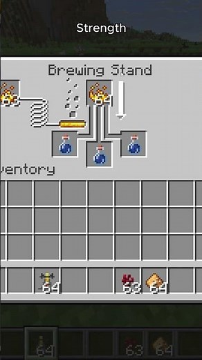 How to make Strength Potions in Minecraft #minecraft #potions #gaming #fyp #funny #viral