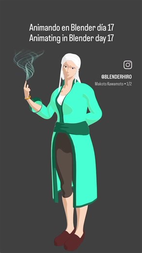 Viento Wind Animando en Blender día 17 #animator #blender #3d #animation #animador