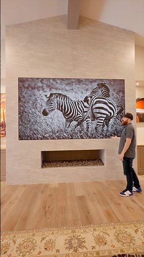 136" DIGITAL ART wall? In a LIVING ROOM?