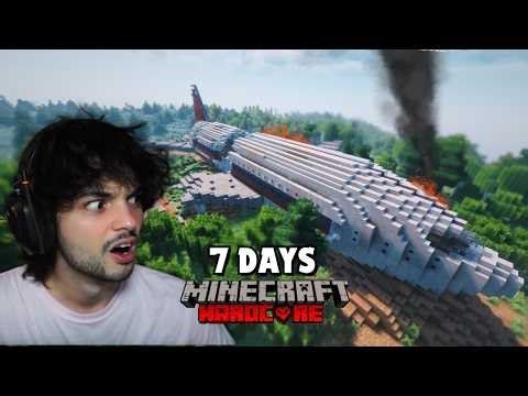 I Survived 7 Days After a Plane CRASH in Minecraft
