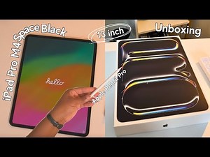 M4 iPAD PRO 13” SPACE BLACK UNBOXING with APPLE PENCIL PRO (Review, Setup, Tips & Tricks)