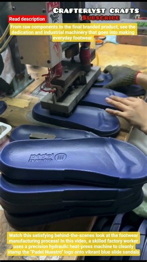 How Slide Sandals Are Made! ‪@Crafterlystcrafts‬#ShoeMaking#Sandals #Slides#ShoeFactory#howitsmade