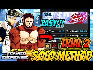 *BEST* SOLO Trial 2 METHOD In Update 1! (ALL STAR TOWER DEFENSE X)