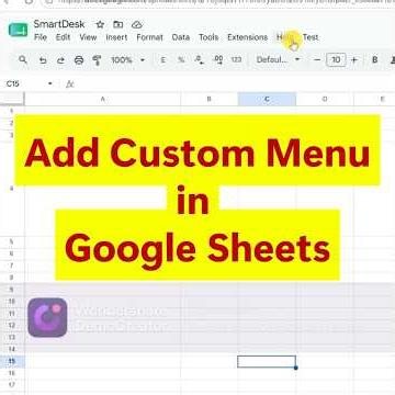 Google Sheets Automation #1 - Add Custom Menu | #exceltips #excel #appscript #googlesheets