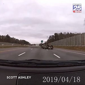 72K views · 414 reactions | WATCH: Dashcam video captured this rollover crash on I-93 near Exit 2 in Salem, New Hampshire. The driver of the car was sent to the hospital with minor injuries and no one else was hurt. boston25.com/2IPmHVx | Boston 25 News | Facebook