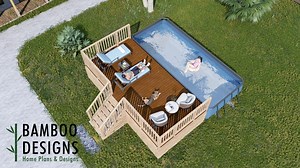 Liberty 21x9 Pool Deck Plan – 10x20 Above-ground Pool Lounge Deck With Railings | DIY PDF Plans - Etsy UK