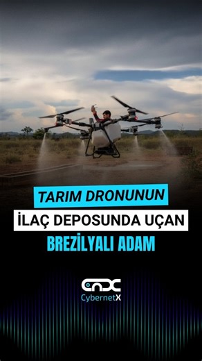 CybernetX on Instagram: "Brezilya'da bir kişi, tarım dronunun ilaçlama deposuna girerek uçtu. #teknoloji #drone #ilaçlama #tarımdrone #havacılık"