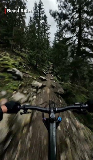 CRAZY Mountain Bike Descent! Steep Cliff Trail POV #Shorts