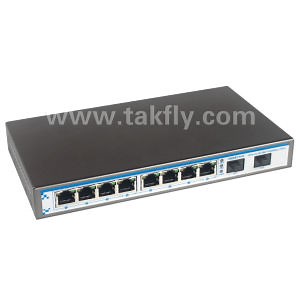 [Hot Item] 8 Ethernet Ports Poe Switch with 2 Gigabit Fiber Ports