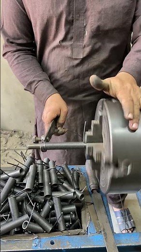 Perfect Window Latch Springs Made on Lathe Machine 😍 | Satisfying Iron Wire Craft