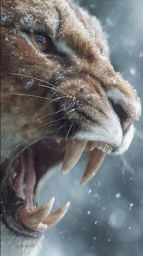 Did You Know the Saber-Toothed Tiger Wasn’t a Tiger? 🐯 #iceage #megafauna #animalfacts #smilodon