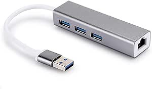 USB to RJ45 Adapter， Ethernet USB Dongle， 3.0 HUB Adapter USB to RJ45， for Flash Drive, Keyboard, Mouse, Camera, Printer, HDD