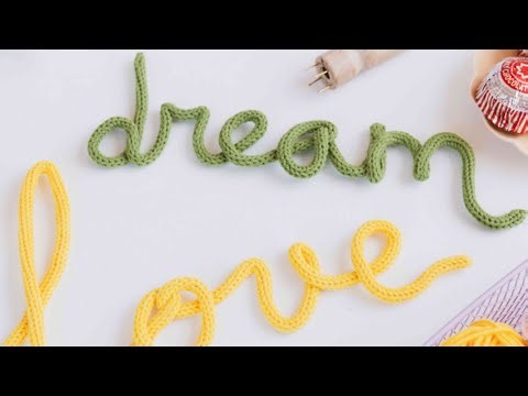French Knitted Wire Words Tutorial