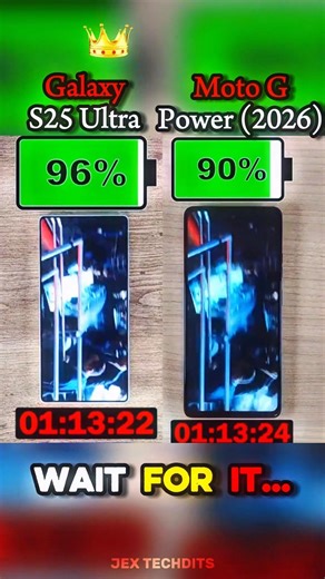 Galaxy S25 Ultra vs Moto G Power (2026) Battery Test 🔋