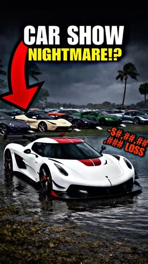 Supercars Flooded During Florida Car Show 😭#supercar #shorts