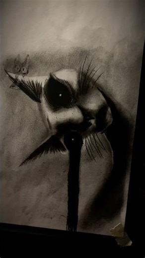 CUTE CAT DRAWING IDEAS WHEN BORED IN MATH #shorts #creepydrawing #horror