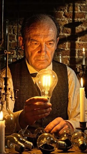 Edison's Lightbulb Moment — First Ever LED Glow #thomasalvaedison #electronic #viral