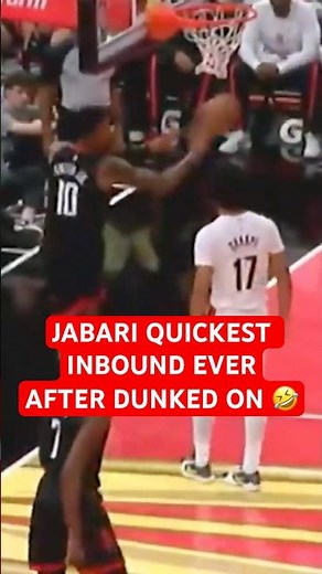 Jabari inbounded so quick after dunked on by Shaedon 😂
