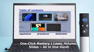 Wireless Presentation Clicker- Clicker for Powerpoint Presentations- Rechargeable Presentation Remote, Slide Advancer for Keynote/PPT/Mac/PC/Laptop