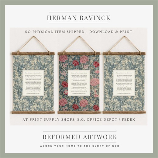HERMAN BAVINCK Print Dutch Reformed Theology Wall Hanging Set of 3 Theologian Gift for Men Office Reformed Christian Poster Reformed Artwork - Etsy