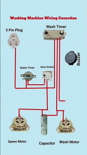 semi automatic washing machine wiring