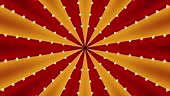 Circus animated rotation looped background of red and gold lines...