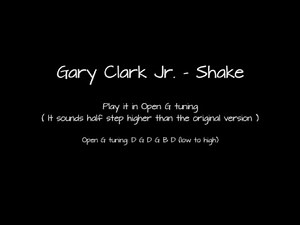 Backing track - Open G - in the style of Shake - Gary Clark Jr.