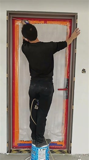 Door Frame Installation Process #usashorts #woodworking