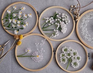 Plants Embroidery Kit for Beginner: Floral DIY Hand Stitch Set - Etsy