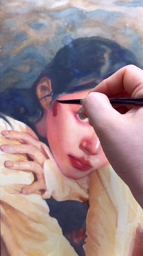 #arttutorial #watercolor#watercolorpainting #watercolorturorial #watercolorprocess#watercolorportrait #sennelier