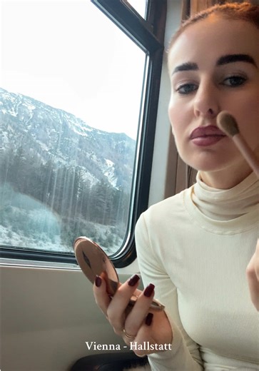 Prettiest train ride ever 🏔️ #austria #vienna #fyp